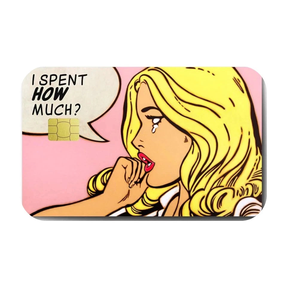 Girl Spent Too Much Custom Credit Card Skin (2-Pack) | Made in USA Print on Demand