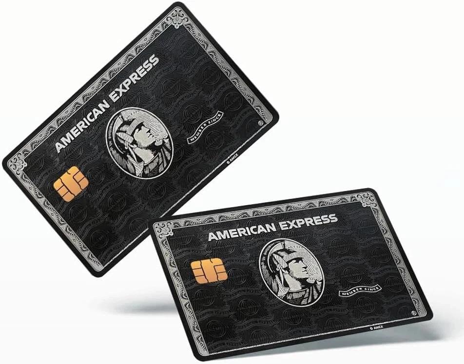 American Express Black Credit Card Sticker Skin Vinyl Card Cover Pack of 2 for Secure Protection