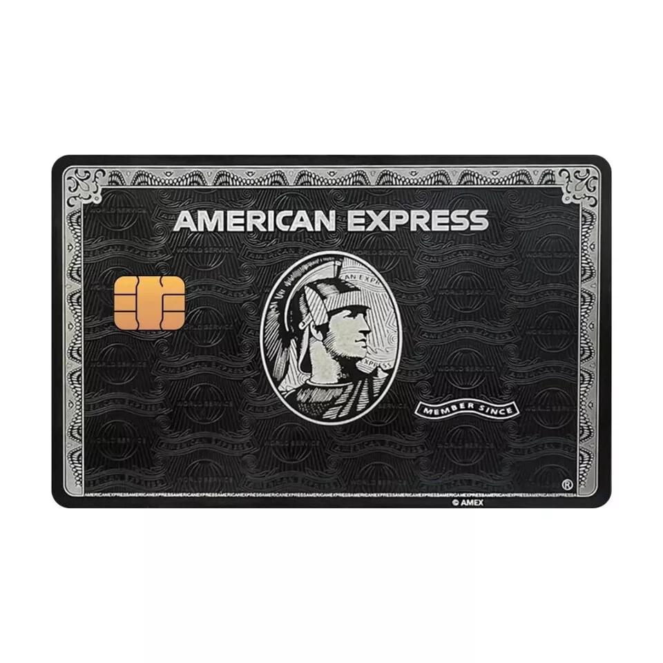 American Express Black Credit Card Sticker Skin Vinyl Card Cover Pack of 2 for Secure Protection