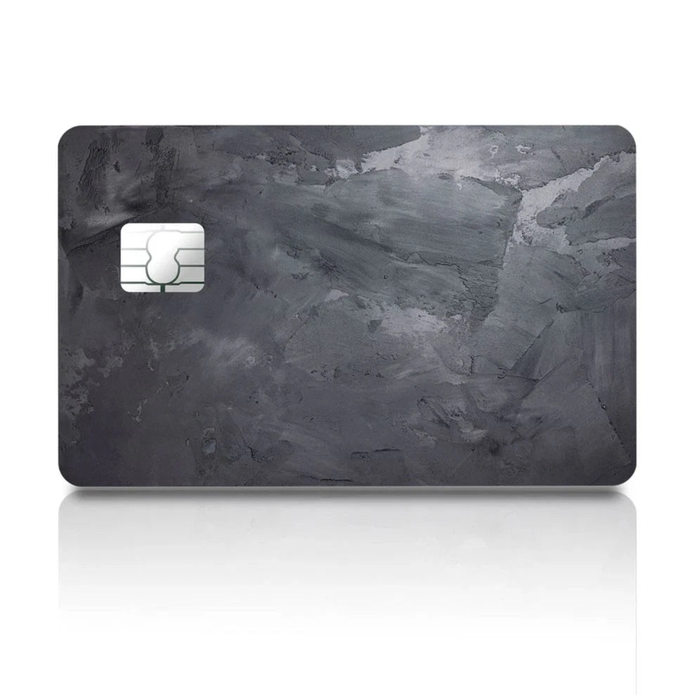 Brushed Slate Set Gray Metallic 4X Credit Card Skin (4-Pack) | Made in USA Print on Demand