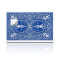 Classic Blue Playing Card Back Credit Card Skin (4-Pack) | Made in USA Print on Demand