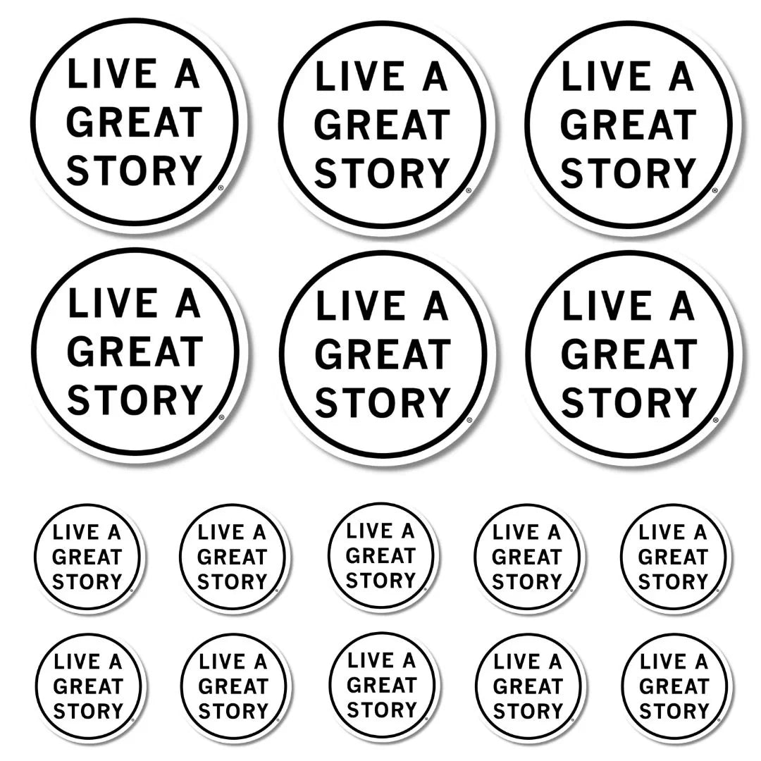 Inspiration Packs Live A Great Story Motivational Quotes 16 Sticker | Made in USA Print on Demand