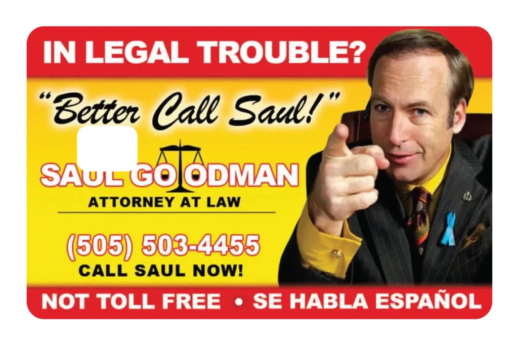 Better Call Saul TV Show Legal Drama Meme Credit Card Skin (4-Pack) | Made in USA Print on Demand
