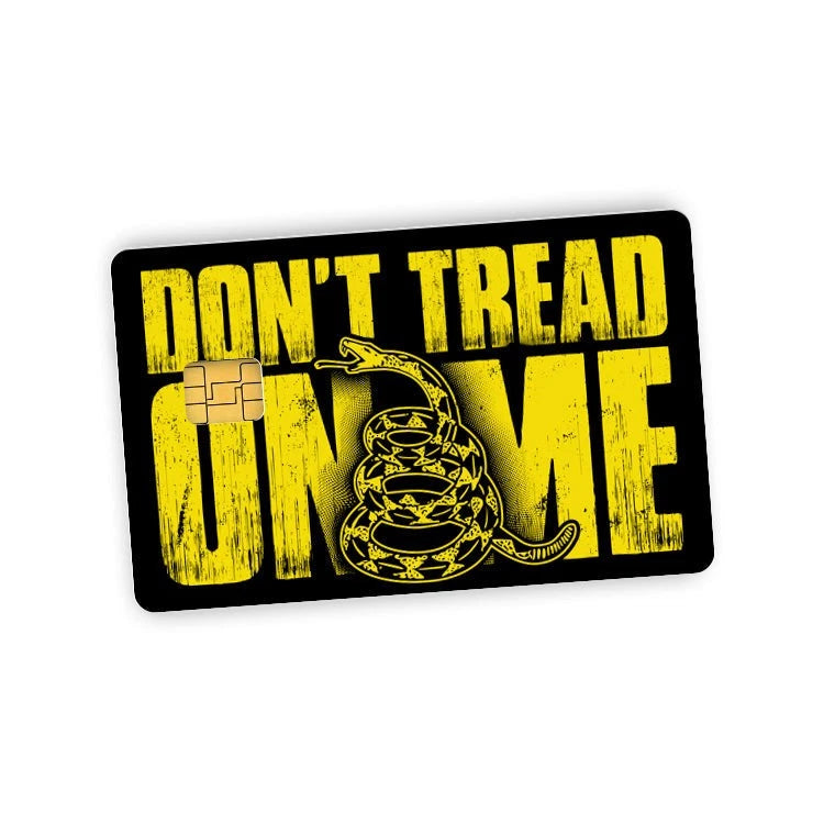 Don't Tread On Me Gadsden Flag  Patriotic Small Chip Credit Card Skin (2-Pack) | Made in USA Print on Demand