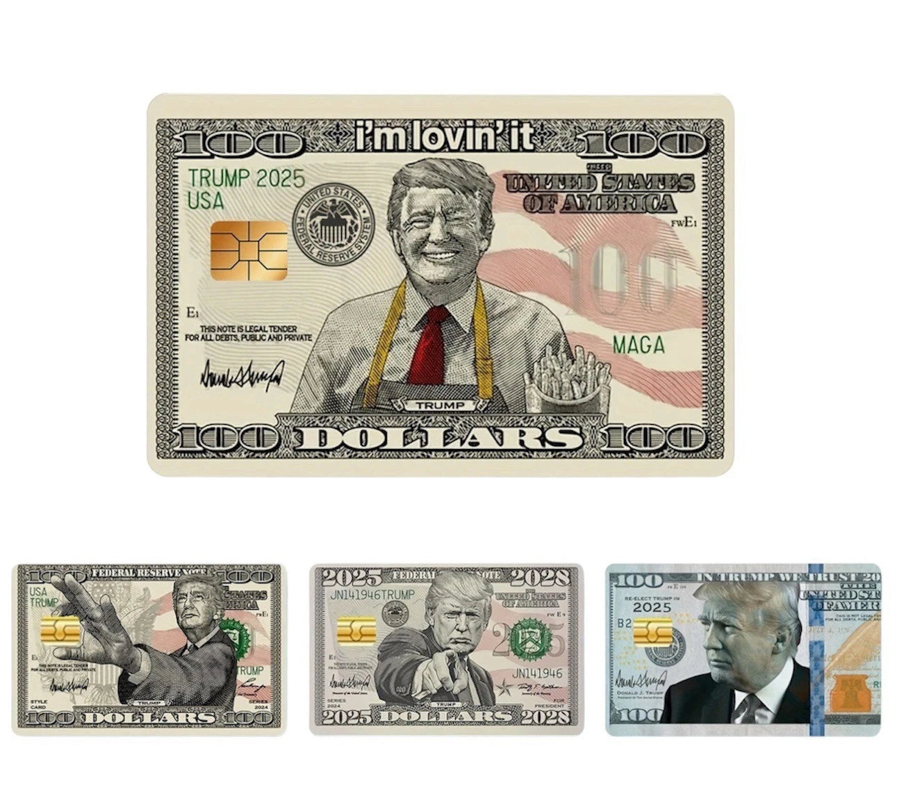 Funny Meme Small Chip Pop Culture Parody Credit Card Skin (4-Pack) | Made in USA Print on Demand