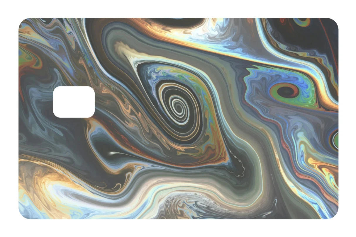 Chrome Karma Mirror Holographic Spiritual Quote Set Credit Card Skin (4-Pack) | Made in USA Print on Demand