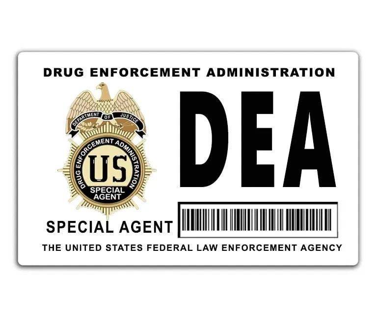 DEA Federal Agent Enforcement Credit Debit Card Set Credit Card Skin (2-Pack) | Made in USA Print on Demand
