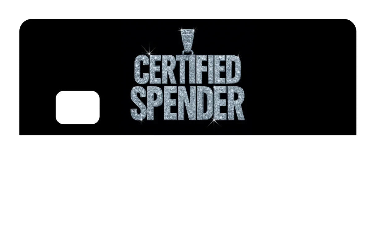 "Certified Spender" Iced Out Diamond Luxury Credit Card Skin (4-Pack) | Made in USA Print on Demand