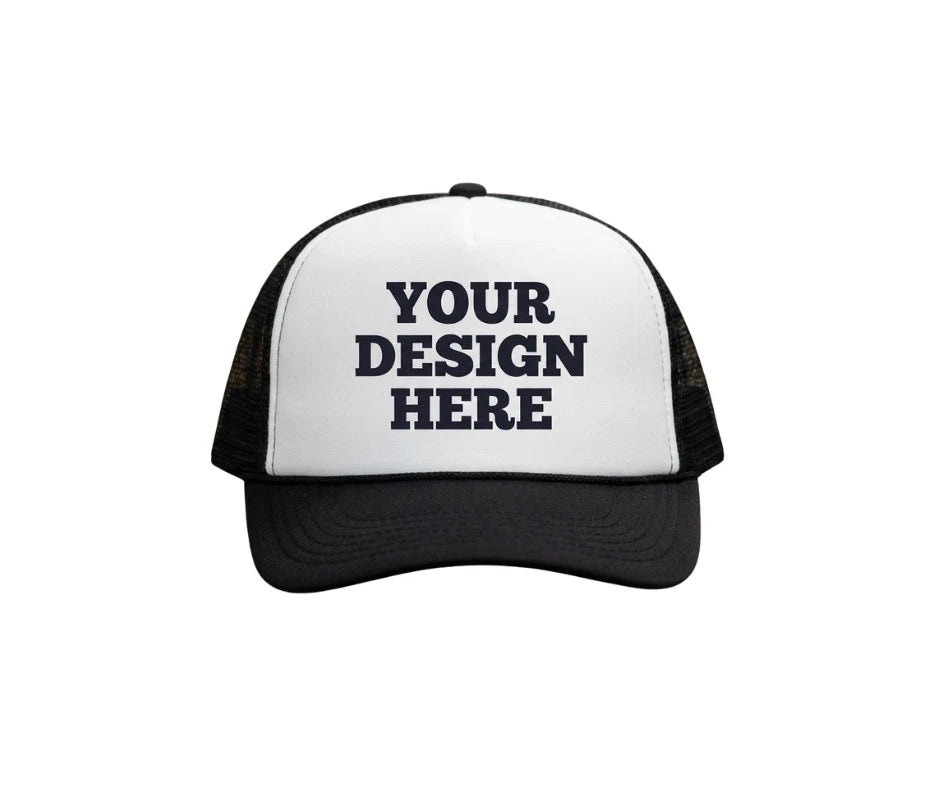 Custom Personalize Trucker Hat Lot Your Design Direct to Print Mesh Snapback Sticker | Made in USA Print on Demand