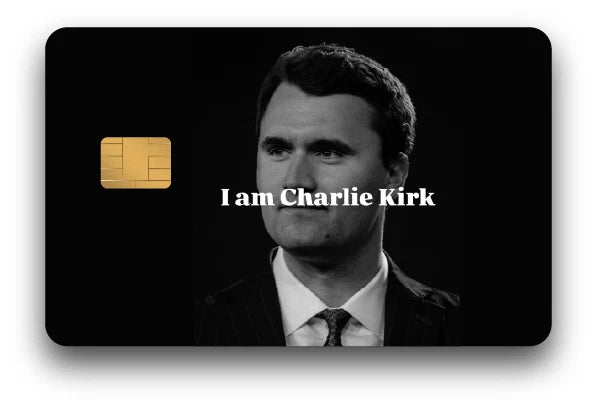 Charlie Kirk "Freedom" Credit Card Skin (2-Pack) | Made in USA Print on Demand