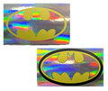 Holographic Yellow Bat Logo (4" 30") DC Inspired Comic Fan Art Decal (2-Pack) | Made in USA Print on Demand