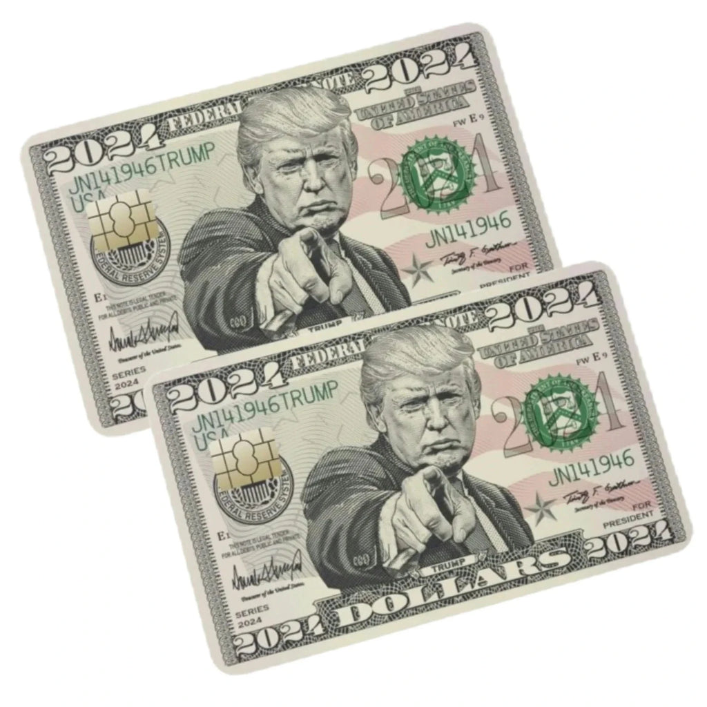 2 Packs Donald Trump 2024 Bill Credit Card Skin | Made in USA Print on Demand
