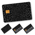 Black Leopard Print Dark Animal Print Fashion Credit Card Skin (4-Pack) | Made in USA Print on Demand