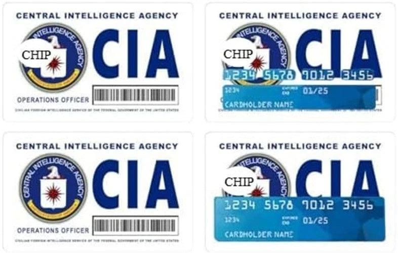 CIA Personalize and Protect Your Cards Parody Credit Card Skin (4-Pack) | Made in USA Print on Demand