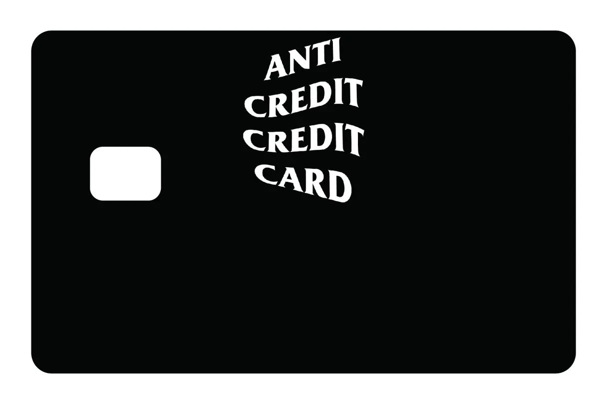 Anti Credit Debt Humor Novelty Financial Meme Funny Credit Card Skin (4-Pack) | Made in USA Print on Demand