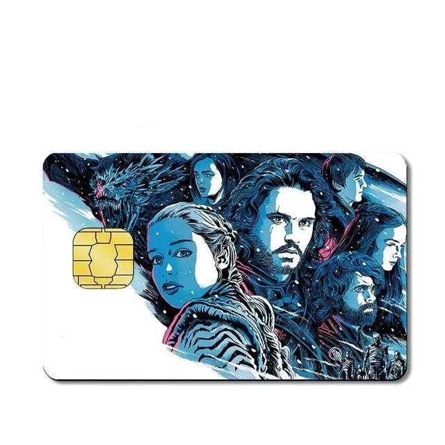 Ice & Fire Fantasy Saga Dragon Queen & King Credit Card Skin (2-Pack) | Made in USA Print on Demand