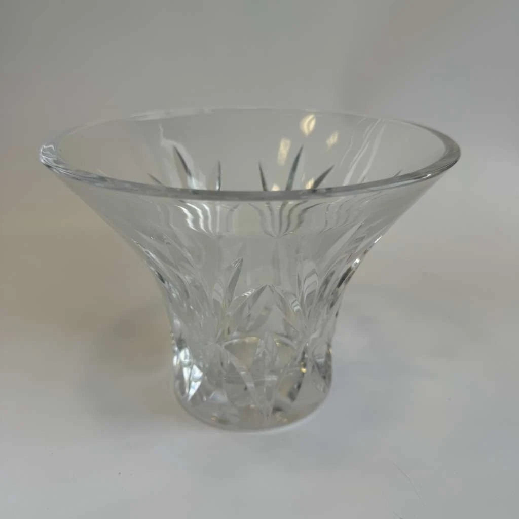 Elegant Cut Crystal Clear Floral Pattern Bowl Vase Decorative Centerpiece Sticker | Made in USA Print on Demand