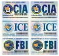 Holographic ICE CIA FBI Bundle Gag Gift Parody Vi Credit Card Skin (6-Pack) | Made in USA Print on Demand