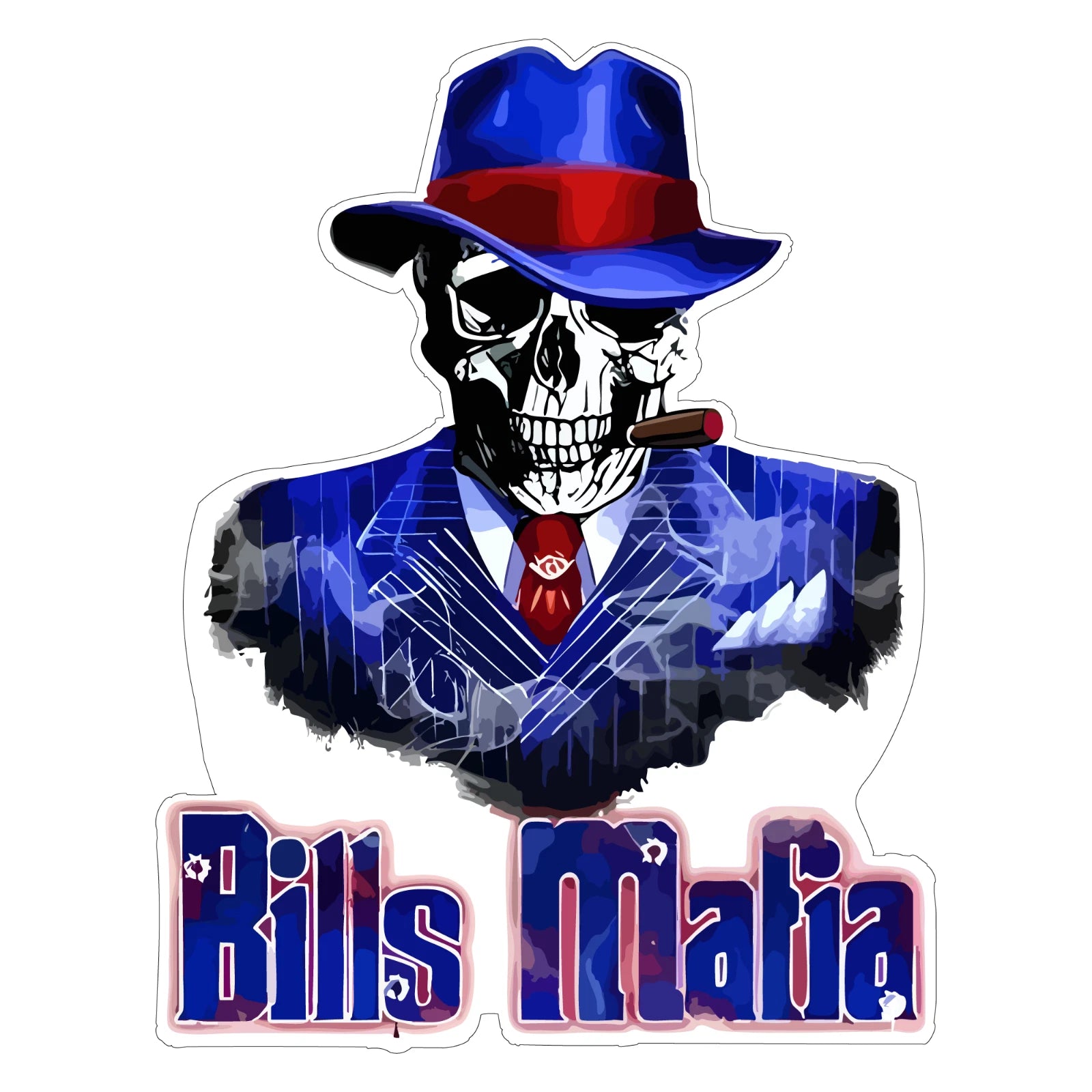 Bills Mafia Sticke Graphic Car Window Decal (3-Pack) | Made in USA Print on Demand