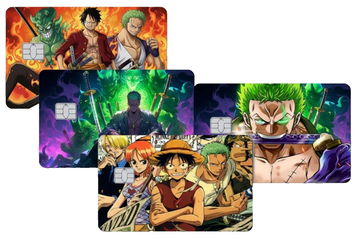 Anime Credit Credit Credit Card Skin (4-Pack) | Made in USA Print on Demand