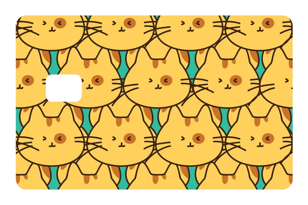 Cat Pattern Cute Kawaii Kitty Kitten Aesthetic Set Credit Card Skin (4-Pack) | Made in USA Print on Demand