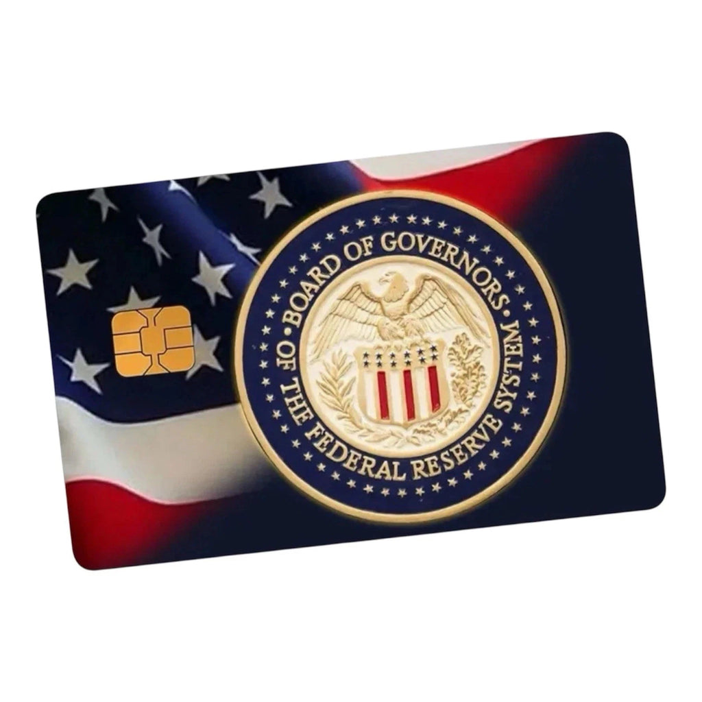 ederal Reserve US Flag Seal Credit Debit Card Set Credit Card Skin (4-Pack) | Made in USA Print on Demand
