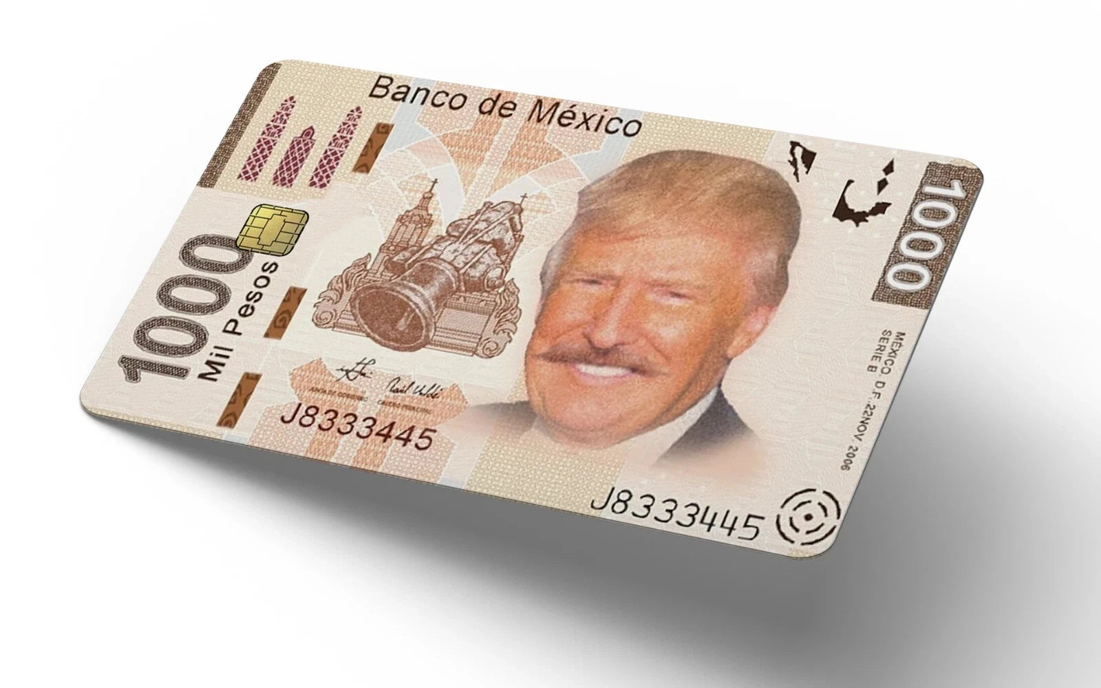 Funny Trump  Mexican Peso Parody MAGA 2024 Credit Card Skin (2-Pack) | Made in USA Print on Demand