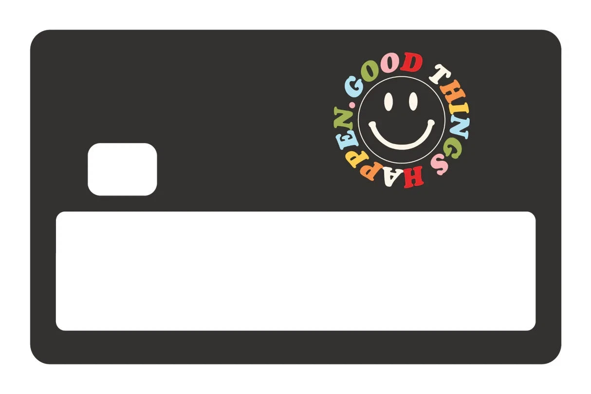 Good Things Happen Aesthetic Set for Credit Card Credit Card Skin (4-Pack) | Made in USA Print on Demand