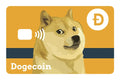 Dogecoin Crypto Doge Shiba Inu Coin Funny Credit Card Skin (4-Pack) | Made in USA Print on Demand
