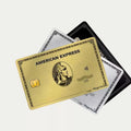 AMEX AE Cardskins Black Gold Platinum or Credit Card Skin (3-Pack) | Made in USA Print on Demand