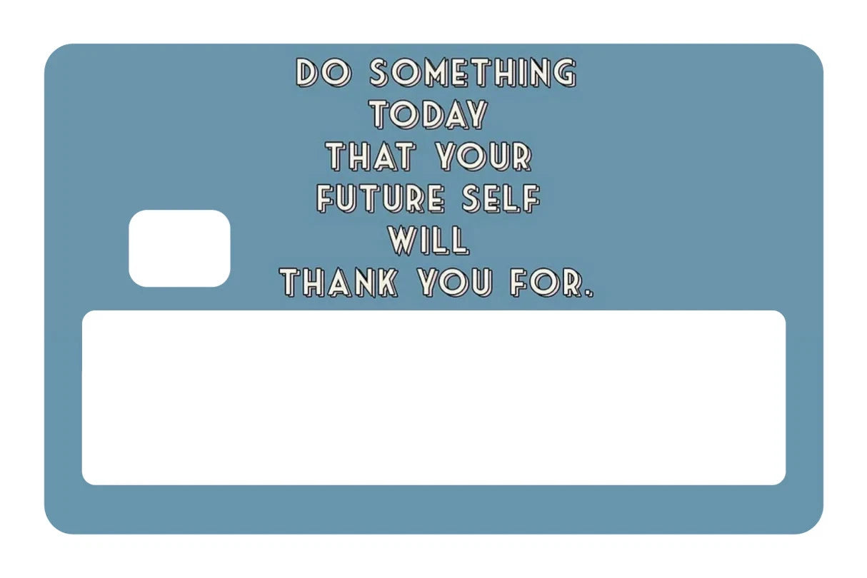 Do Something Today Motivational Saving Quote Credit Card Skin (4-Pack) | Made in USA Print on Demand