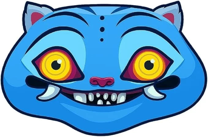 Anime Movie Hunters Cat Head Car Laptop Skateboard Decal | Made in USA Print on Demand