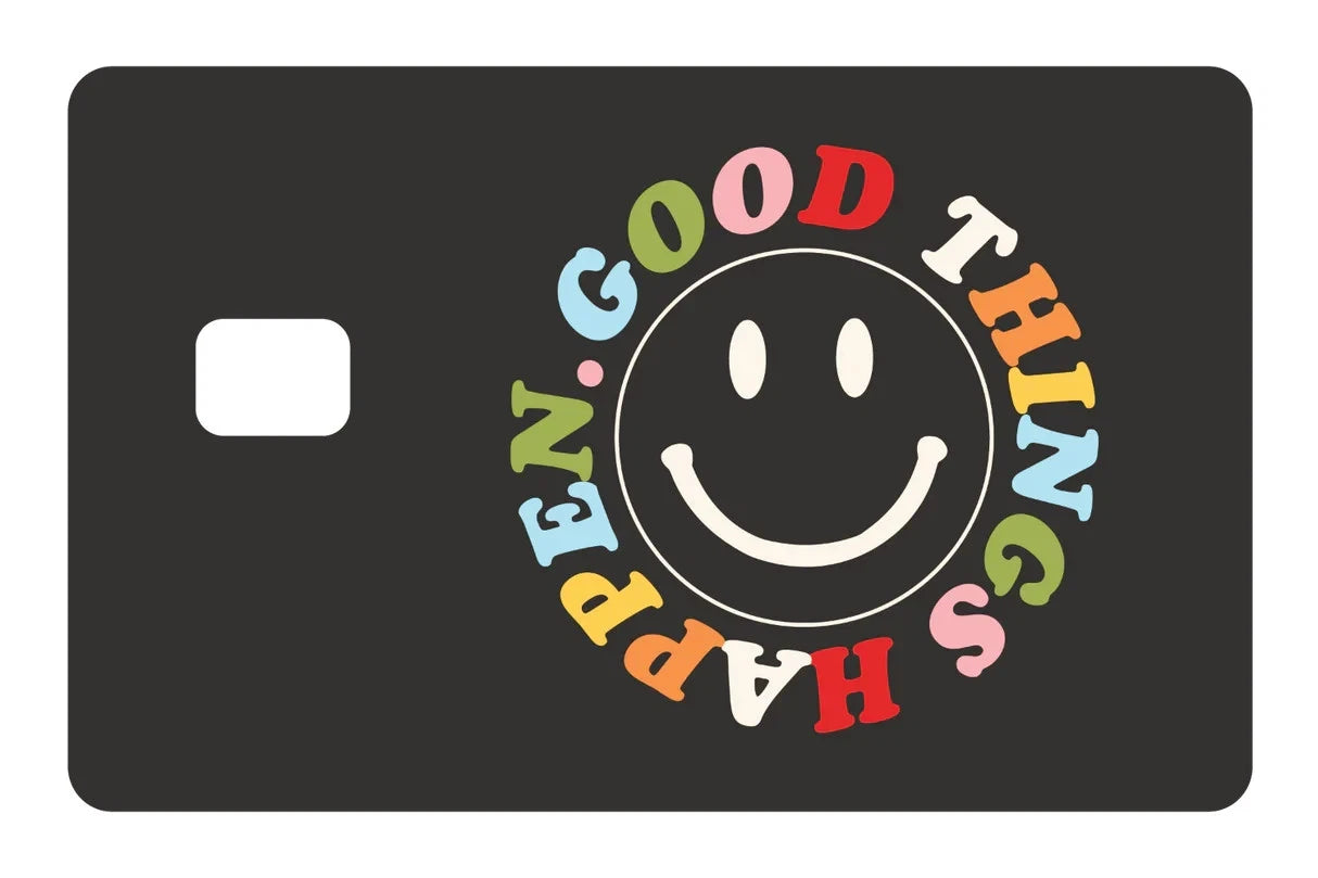 Good Things Happen Aesthetic Set for Credit Card Credit Card Skin (4-Pack) | Made in USA Print on Demand