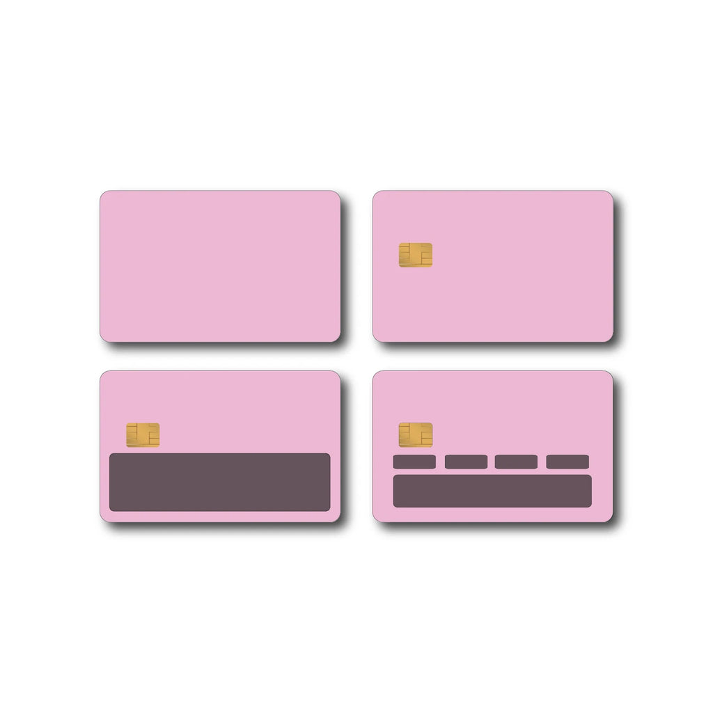 Cute Pink For Small & Large Chip Cards All 4 Cut Styles Inclu Credit Card Skin (4-Pack) | Made in USA Print on Demand