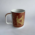Egyptian Pharaoh God Red Gold Mug Cup Hieroglyphics Sarcophagus Collectible Sticker | Made in USA Print on Demand