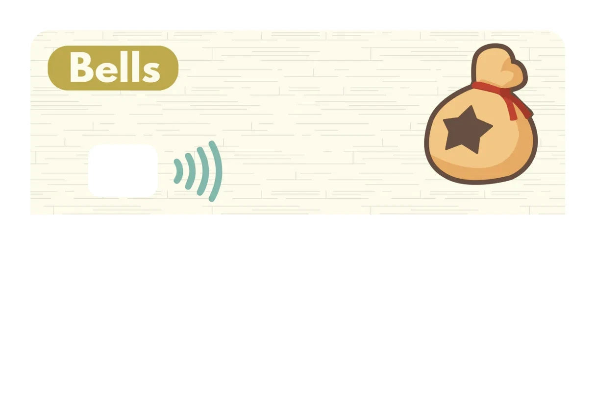 Bells Animal Crossing Bell Bag Nintendo Gamer Credit Card Skin (4-Pack) | Made in USA Print on Demand