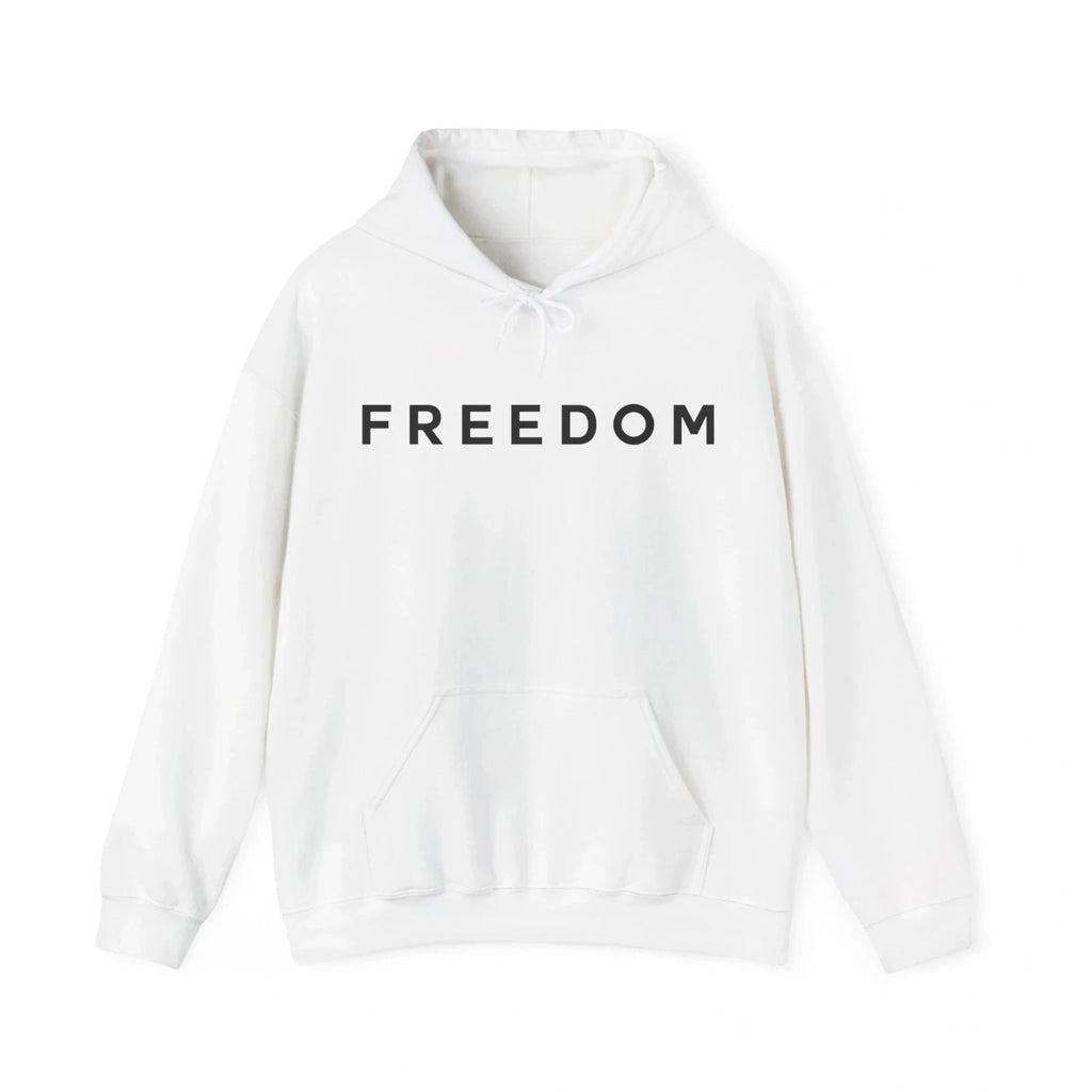 Charlie Kirk "Freedom" Hoodie White Turning Point USA S XXL Sticker | Made in USA Print on Demand