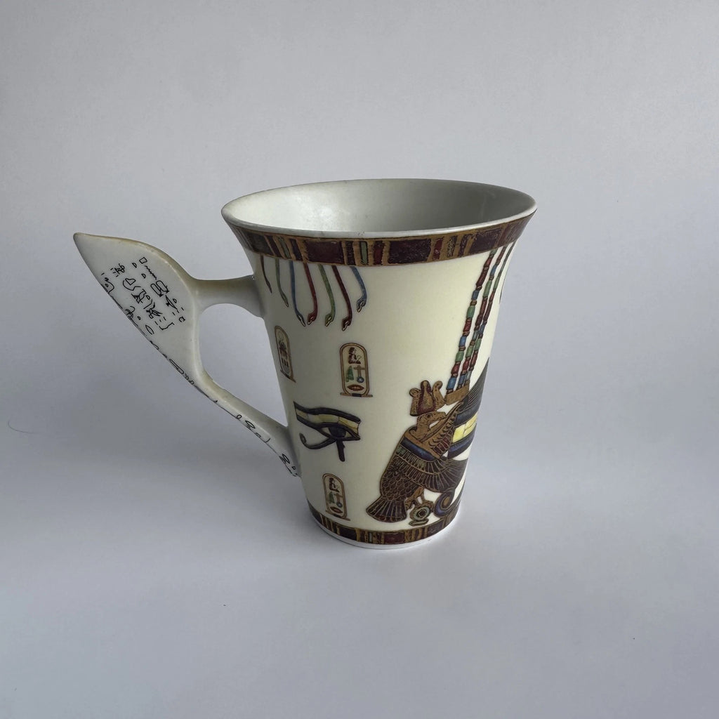 Egyptian Eye of Horus Mug Cup Porcelain Hieroglyphics Pharaoh Souvenir Sticker | Made in USA Print on Demand