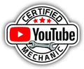 Certified YouTube Mechanic  2.5" Funny Hard Hat, Tool Box Dec Sticker (10-Pack) | Made in USA Print on Demand
