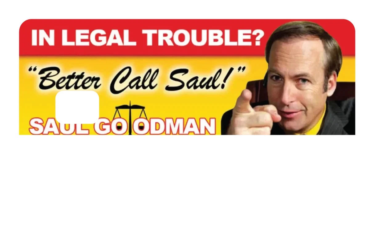 Better Call Saul TV Show Legal Drama Meme Credit Card Skin (4-Pack) | Made in USA Print on Demand