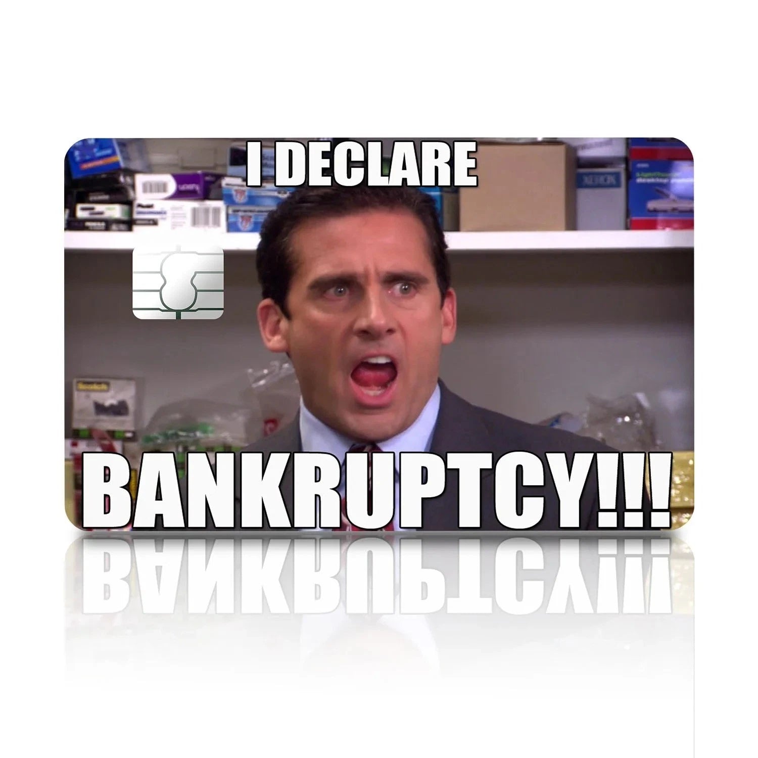 I Declare Bankruptcy Meme Credit Card Skin (4-Pack) | Made in USA Print on Demand