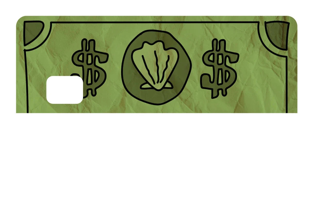 Bikini Bottom Dollar Sand Dollar Spongebob Credit Card Skin (4-Pack) | Made in USA Print on Demand