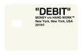"Debit" New York Money Hard Work Meme Credit Card Skin (4-Pack) | Made in USA Print on Demand