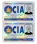 CIA Operations Officer Parody Holographic S Chip Credit Card Skin (2-Pack) | Made in USA Print on Demand