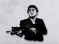 25" Tony Montana Scarface Wall Iconic Movie Art Easy Peel & S Decal | Made in USA Print on Demand