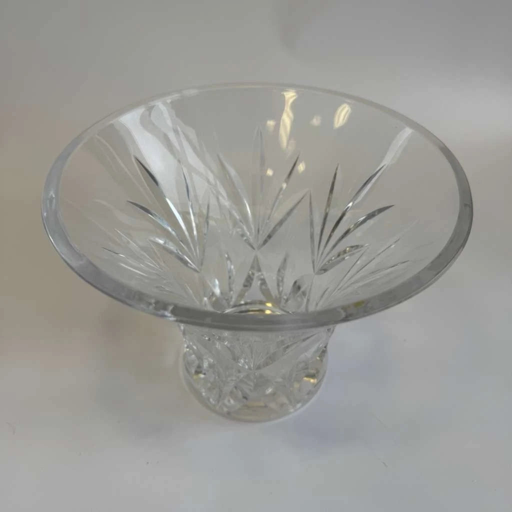 Elegant Cut Crystal Clear Floral Pattern Bowl Vase Decorative Centerpiece Sticker | Made in USA Print on Demand