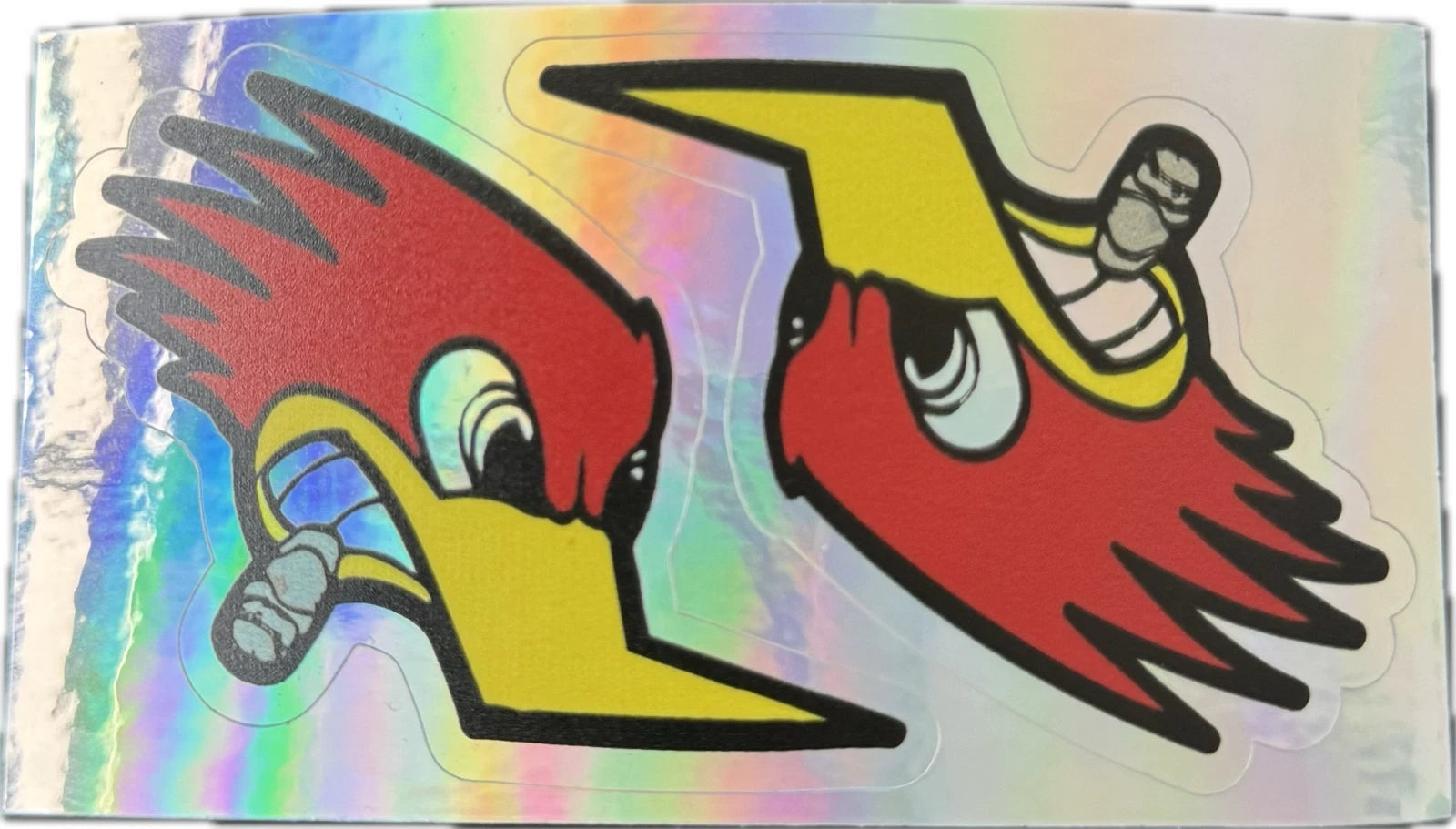 Hot Rod Bird Holographic Pair Right Left Choose Pack (2 10) Die Cut Decal | Made in USA Print on Demand