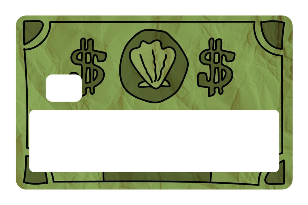 Bikini Bottom Dollar Sand Dollar Spongebob Credit Card Skin (4-Pack) | Made in USA Print on Demand