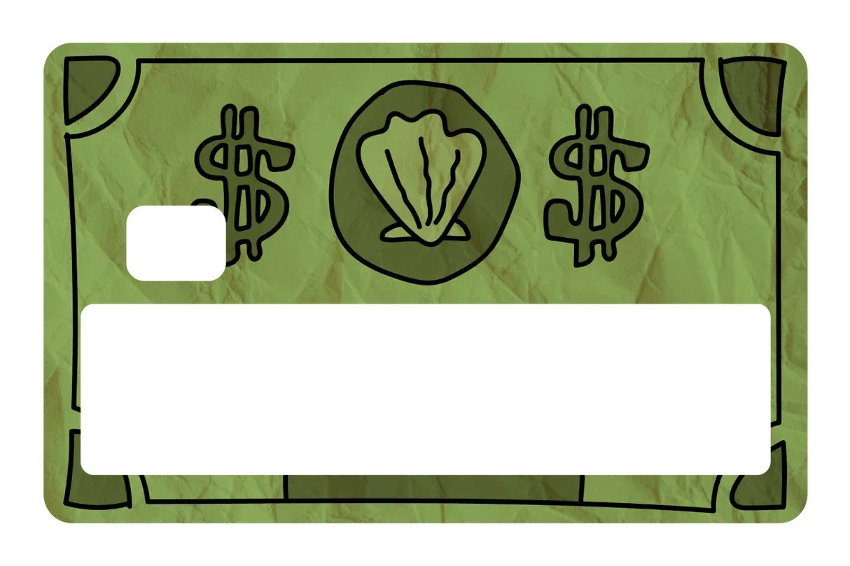 Bikini Bottom Dollar Sand Dollar Spongebob Credit Card Skin (4-Pack) | Made in USA Print on Demand