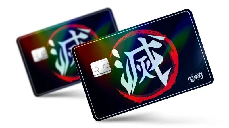 Demon Slayer Corps License Holographic Kimetsu Anime Fan Credit Card Skin (2-Pack) | Made in USA Print on Demand